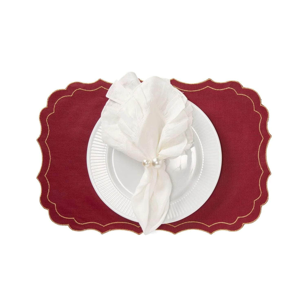 Kelly Berry Red & Gold- Stain-Free Placemat