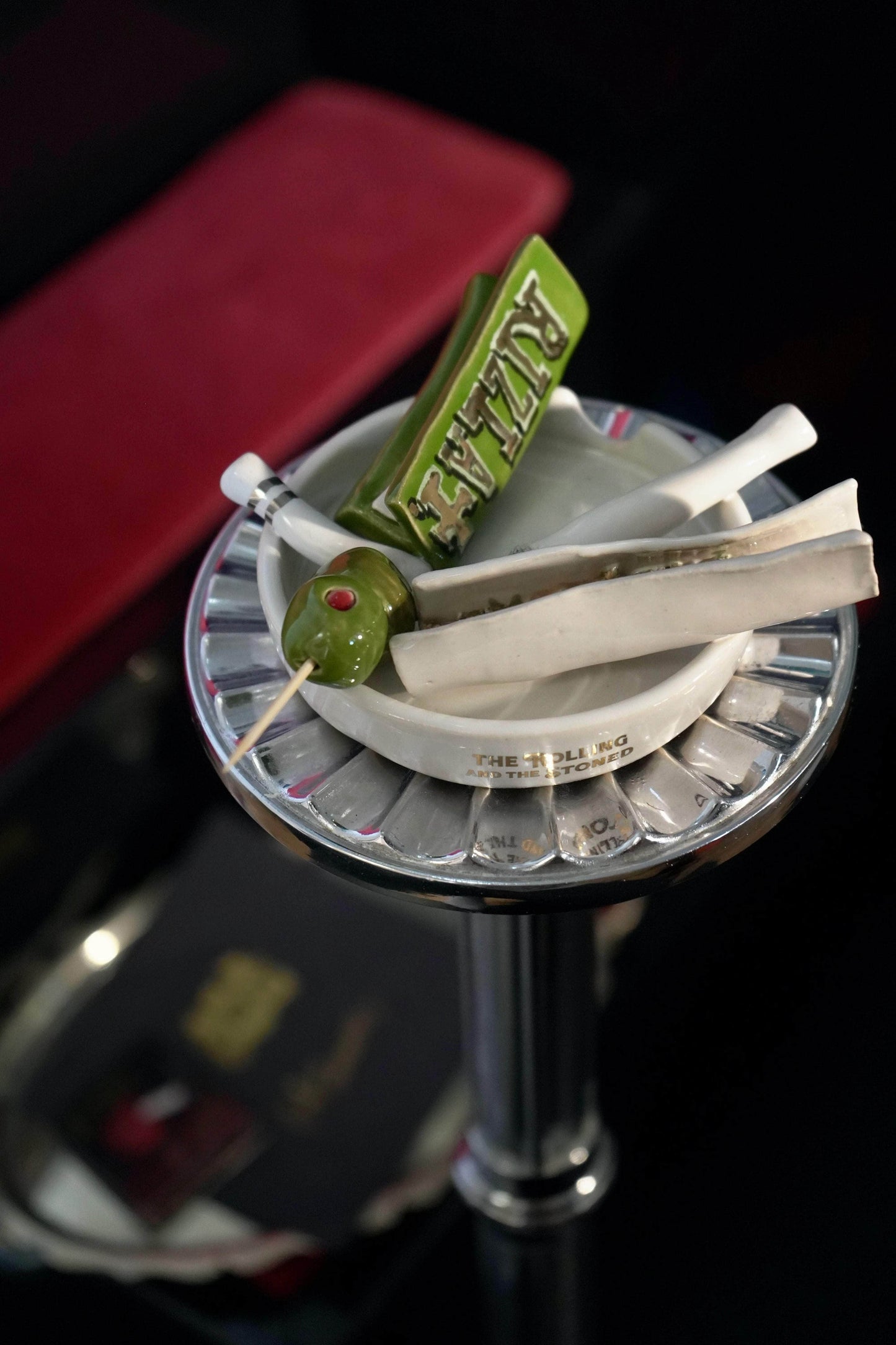 The Smoking Olive Ashtray