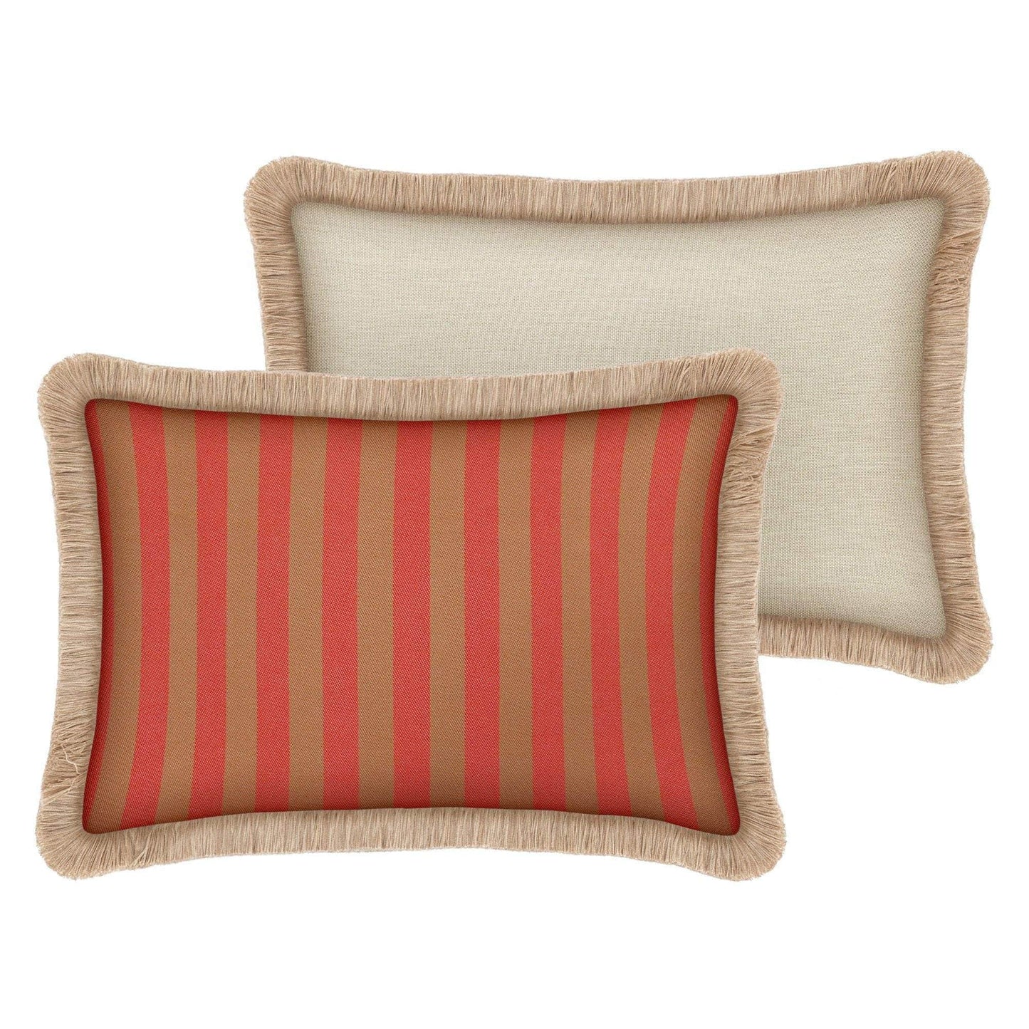 Cushion Jackie Camel & Red