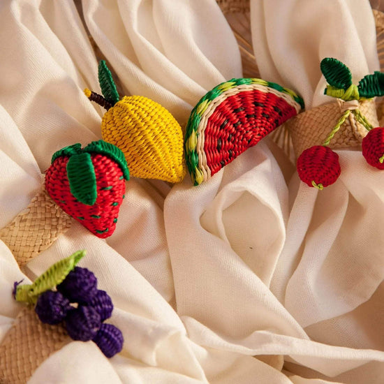 Palmito Mixed Fruit Napkin Rings (Set of 4)