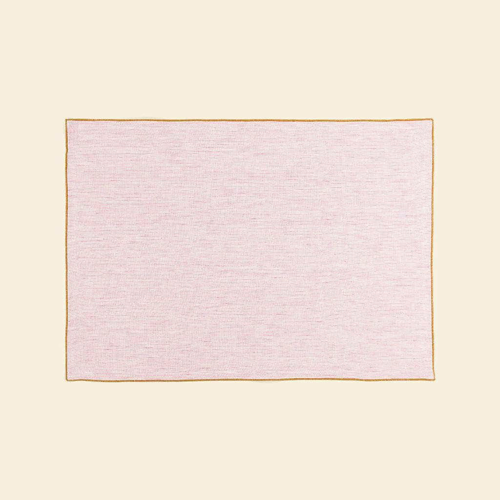 The Pink & White Stripes Linen Placemats (set of 2)