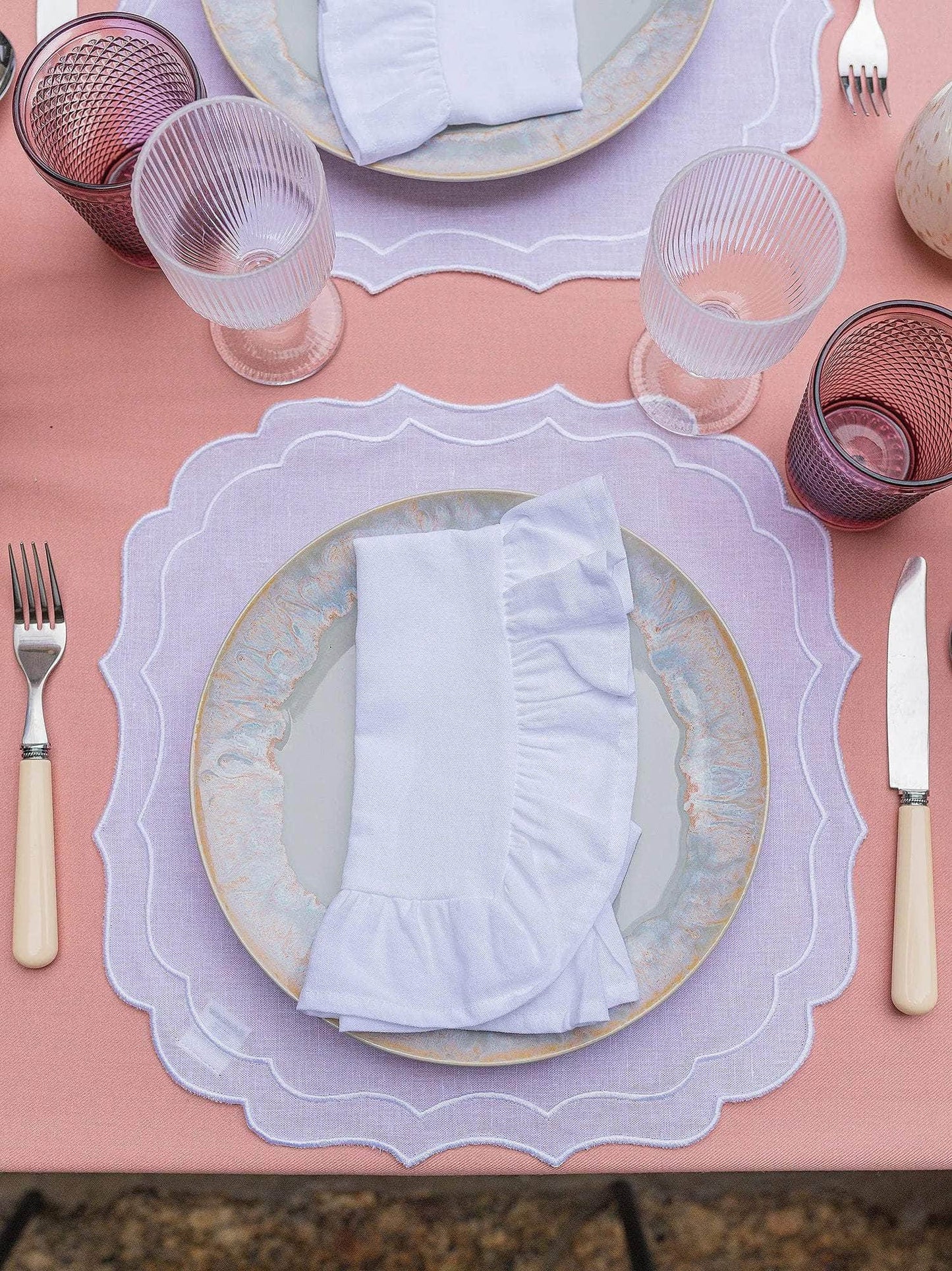 White Ruffle Napkin