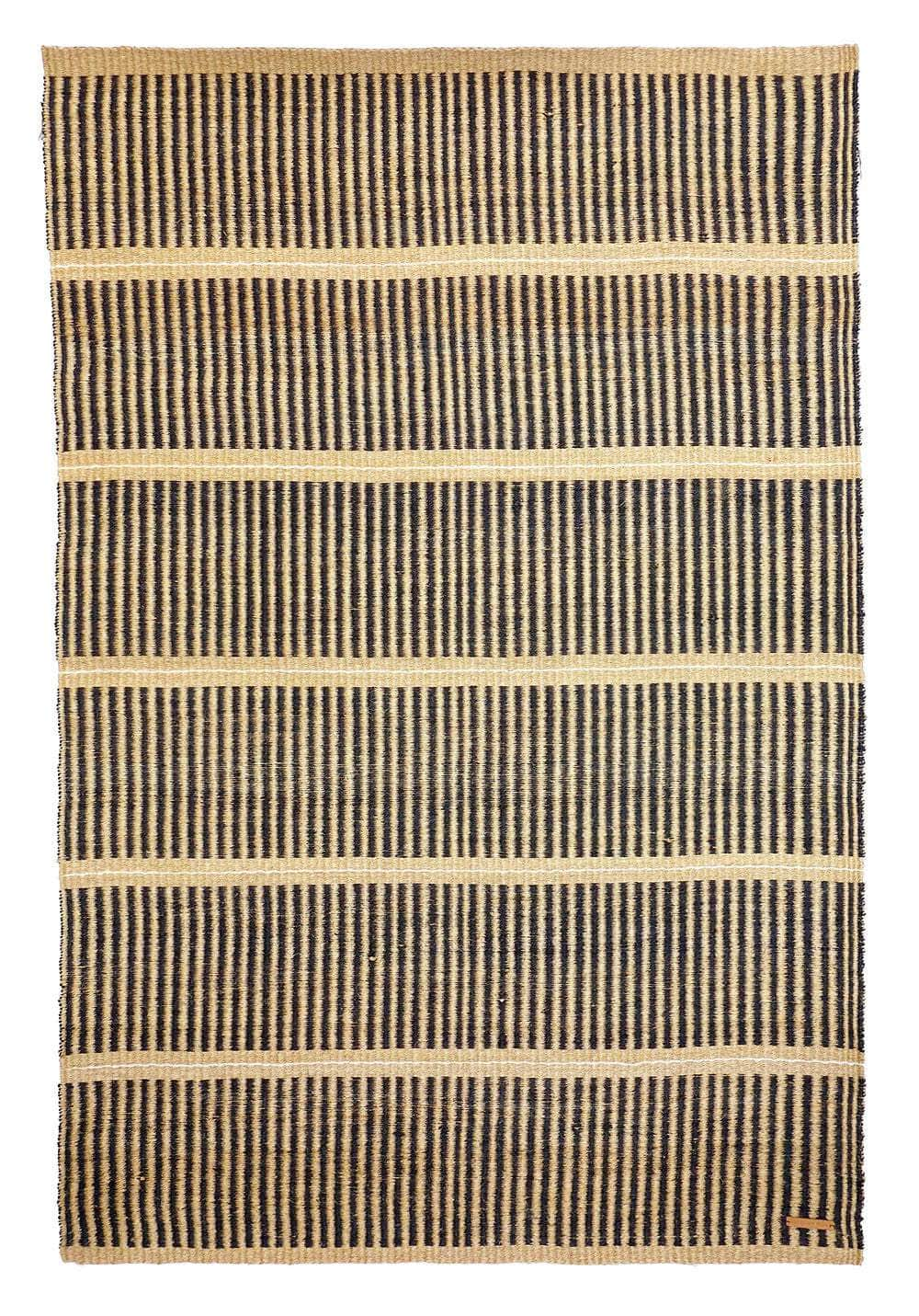 KICHANA: Large Natural & Black Woven Sisal Rug