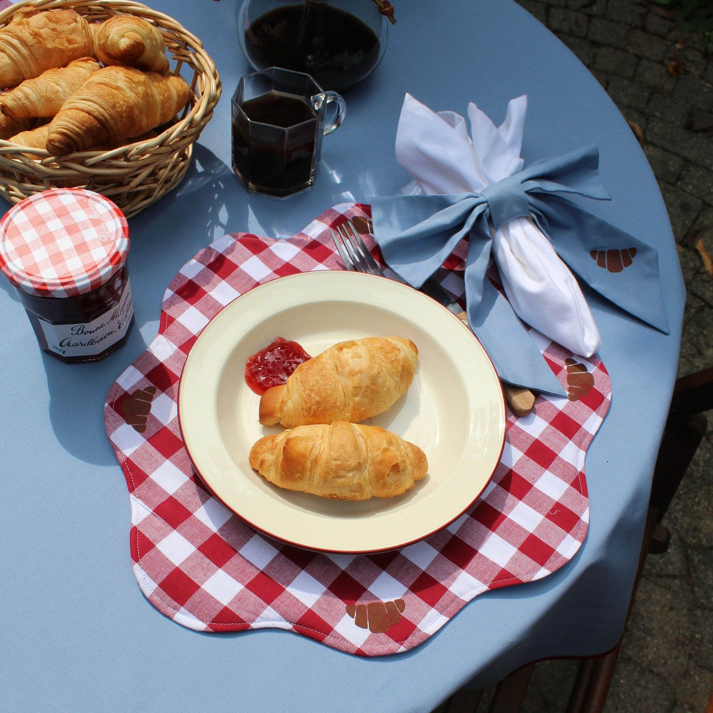 J'adore Croissants Placemat Red