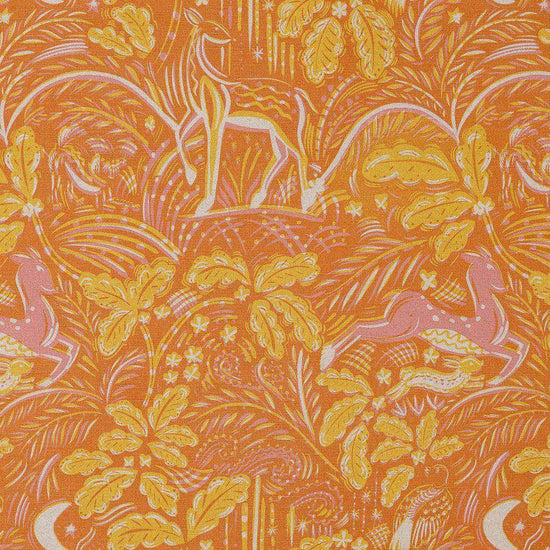 Staffordshire Fabric in Straw Yellow and Pink