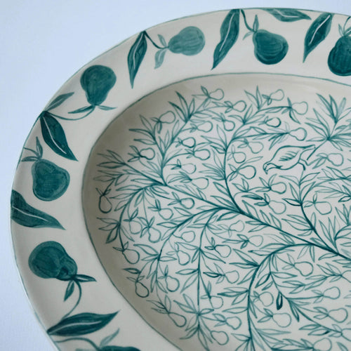 ‘And a Partridge in a Pear Tree’ Hand-Painted Christmas Platter 02