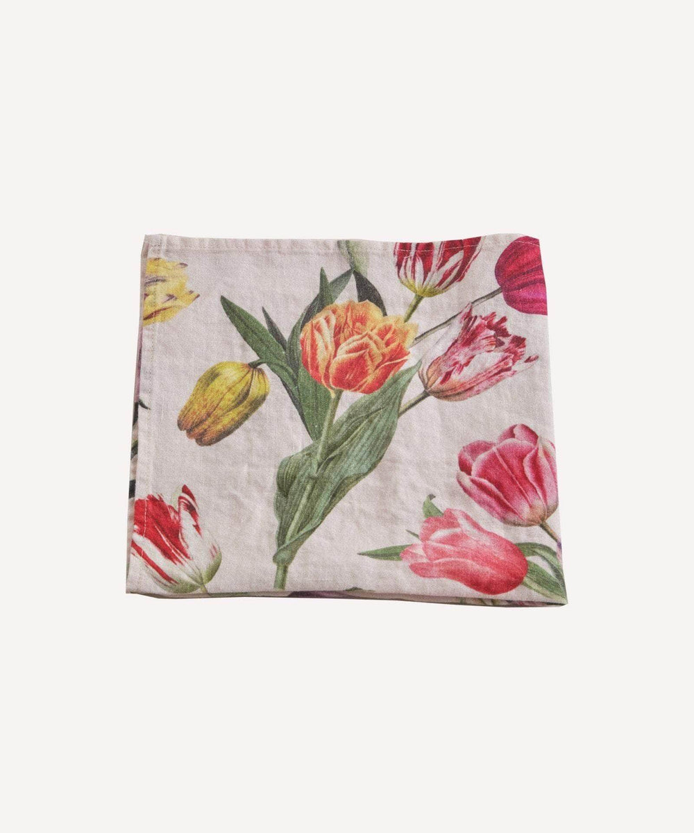 The Tulips Linen Napkin - Blush