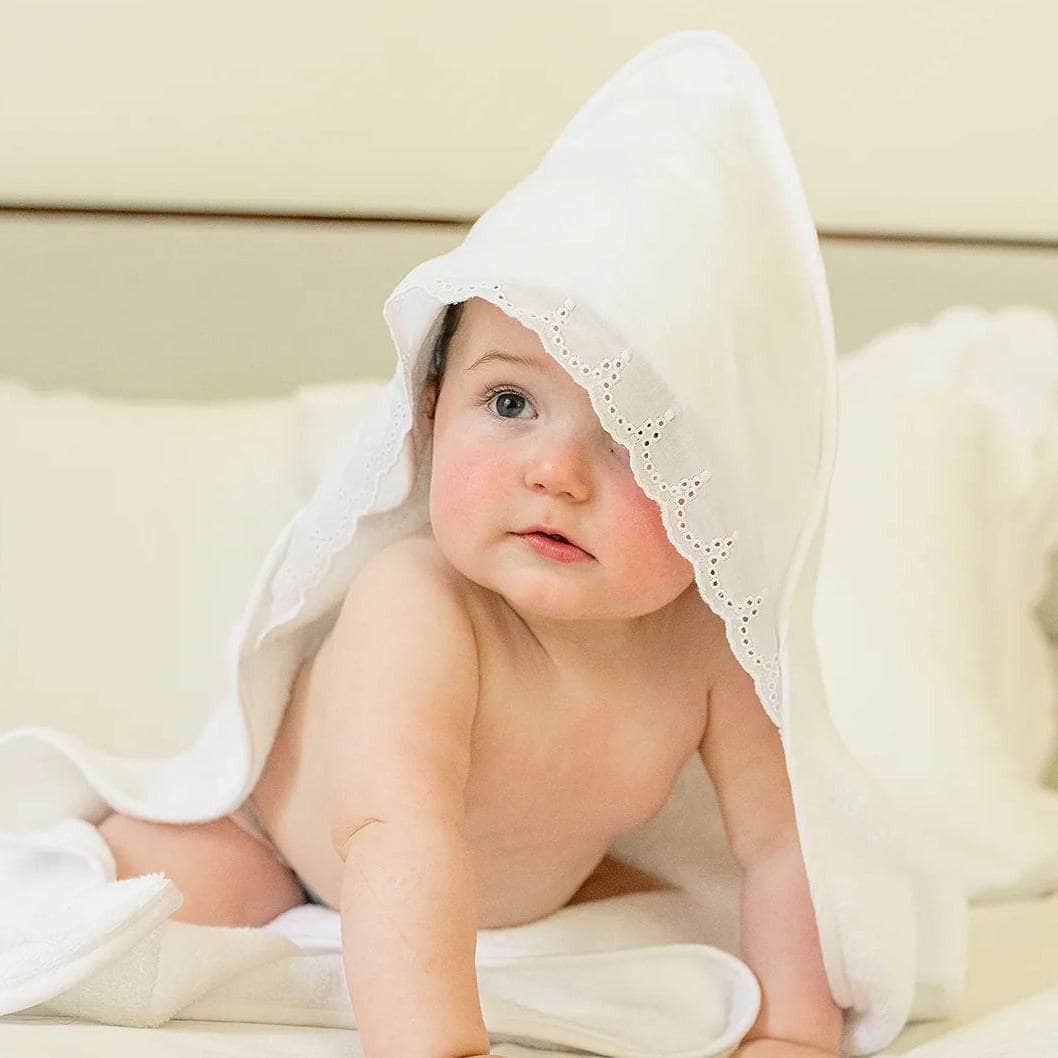 Baby Bath Towel with Lace