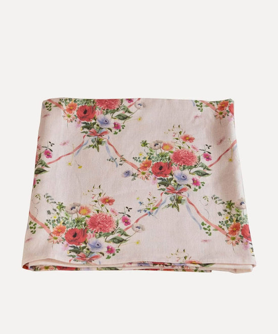 Garden Bouquet Linen Square Tablecloth