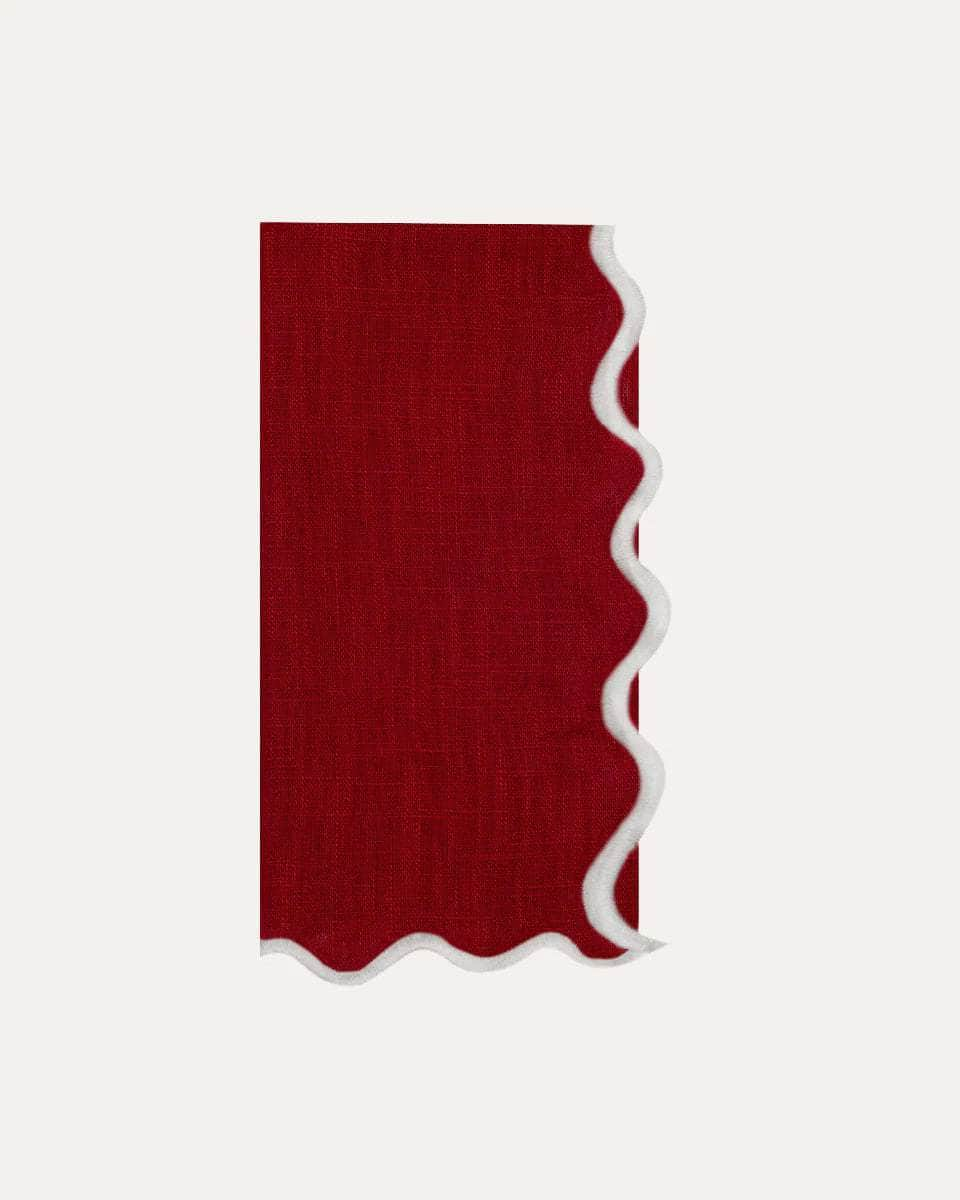 Vila Napkin, Red with White