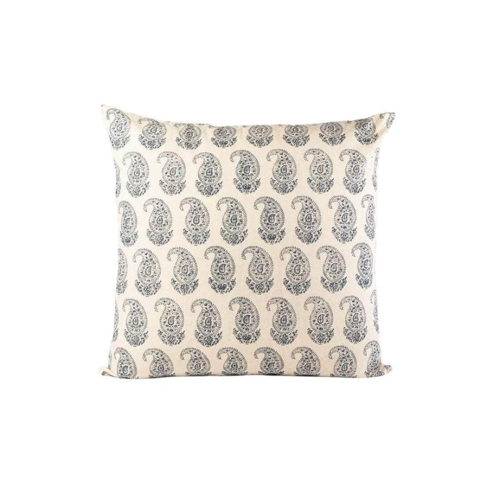 Paisley Cotton Scatter Cushion in Blue