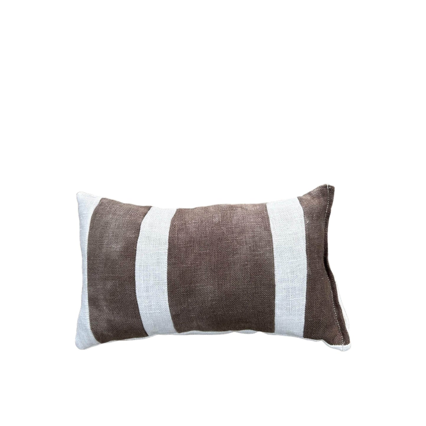 Naturally Dyed Walnut Stripe Lavender Pillow