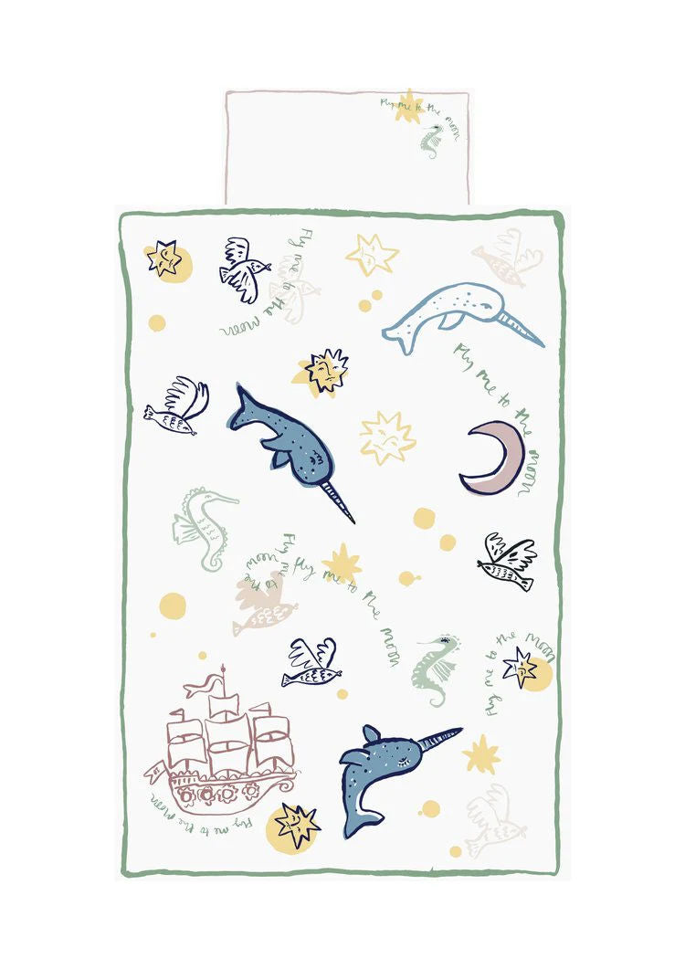 Fly me to the Moon - Children's Reversible Duvet Set