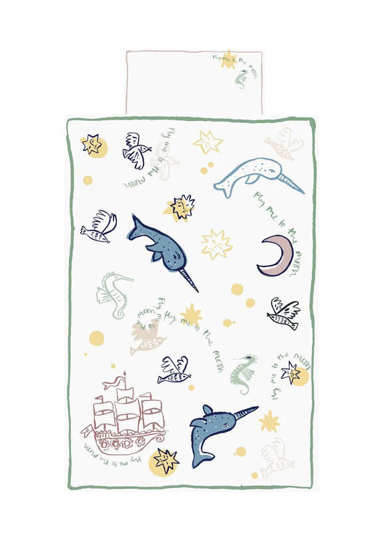 Fly me to the Moon - Children's Reversible Duvet Set