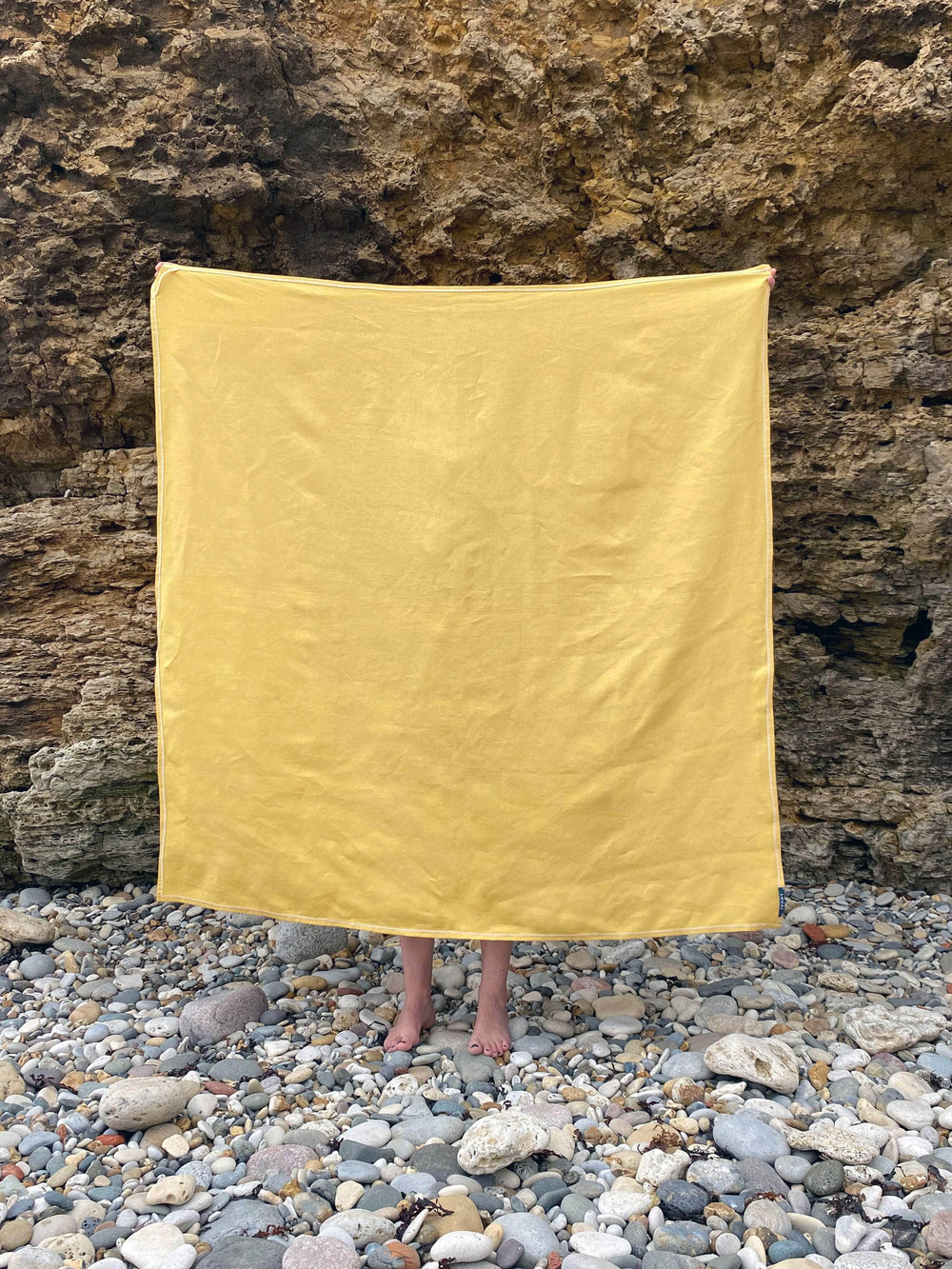 Irish Linen Large Towel - Sunshine Yellow