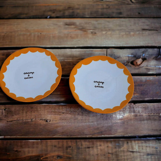 "cowboys & caviar" Dessert Plates/Set of Two