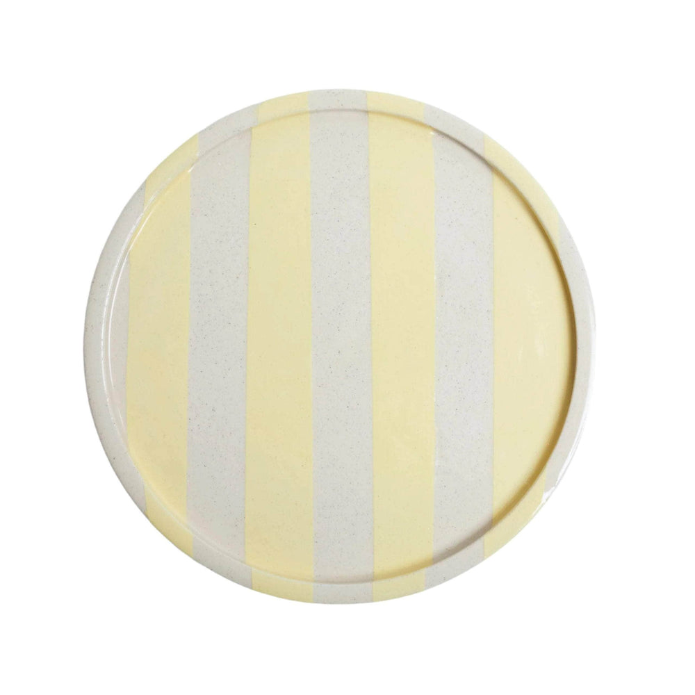 Duci Striped Plate Yellow 15cm