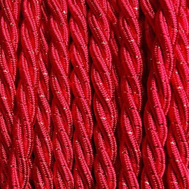 Fabric Extension Cable in Gilded Crimson
