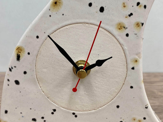 Ceramic Mantel Clock - Confetti Glaze