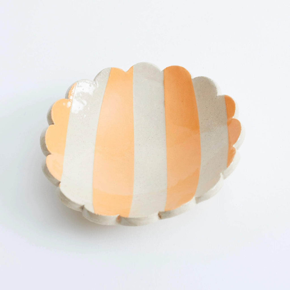 Duci Striped Trinket Dish Orange