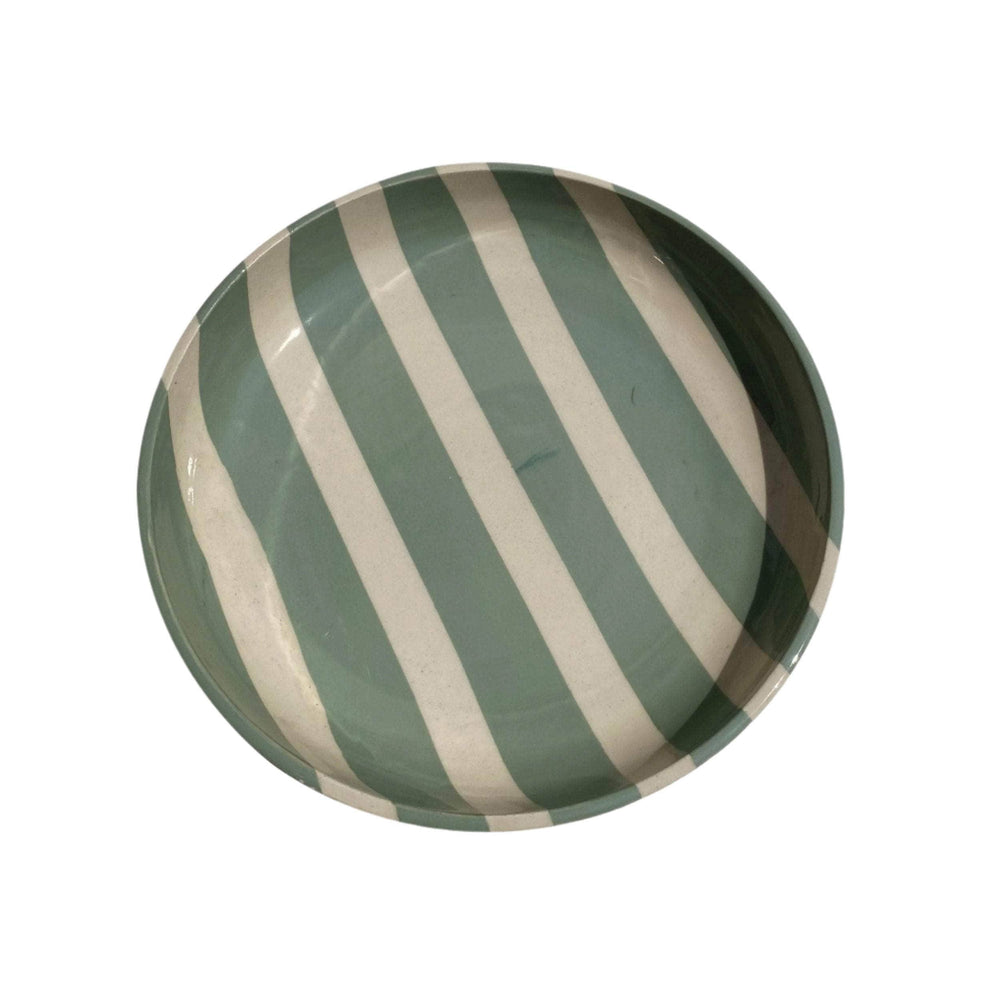 Duci Striped Bowl in Green