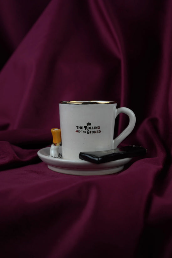 Branded Black Lighter Espresso Cup & Saucer