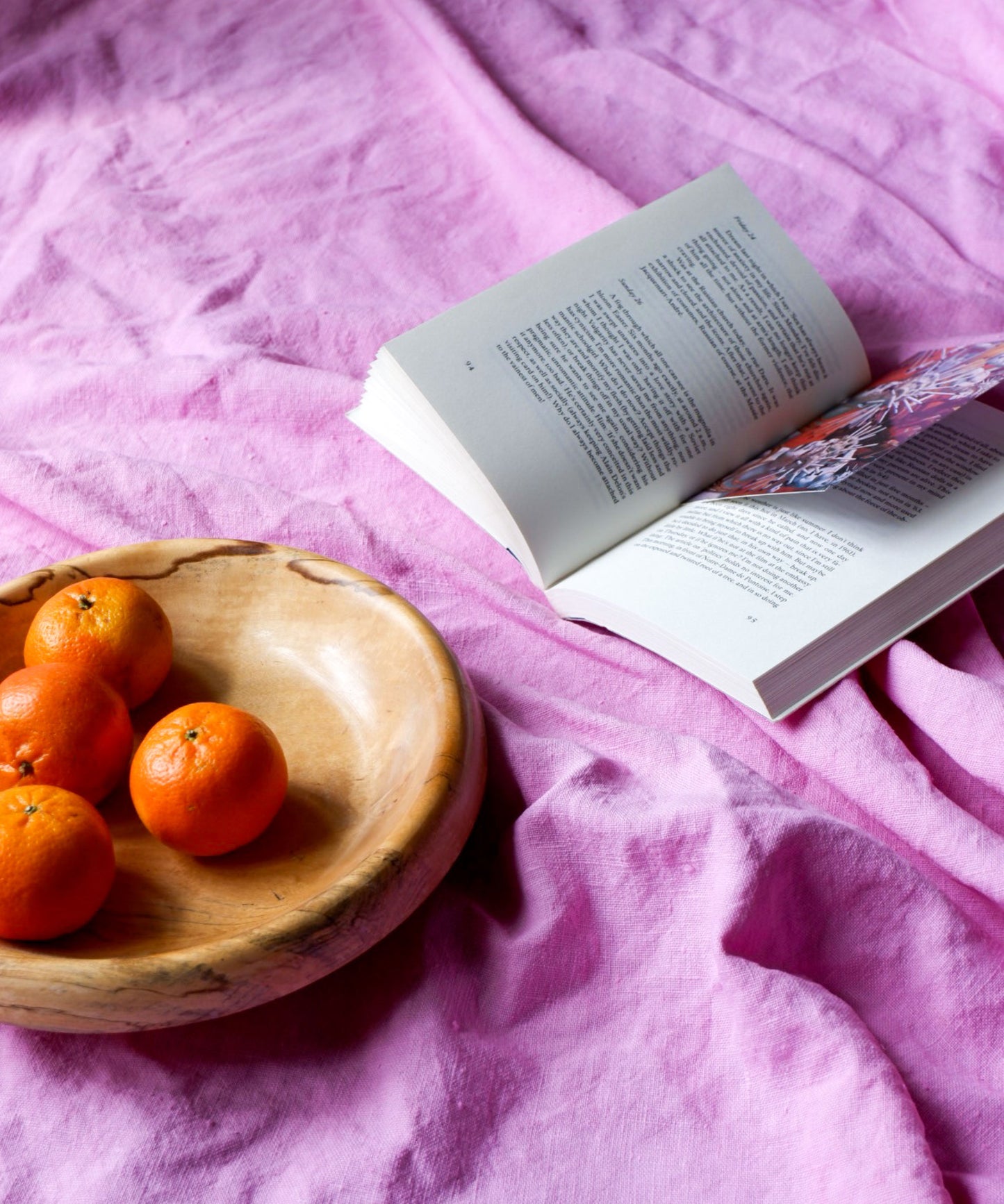 Linen Throw in Pink