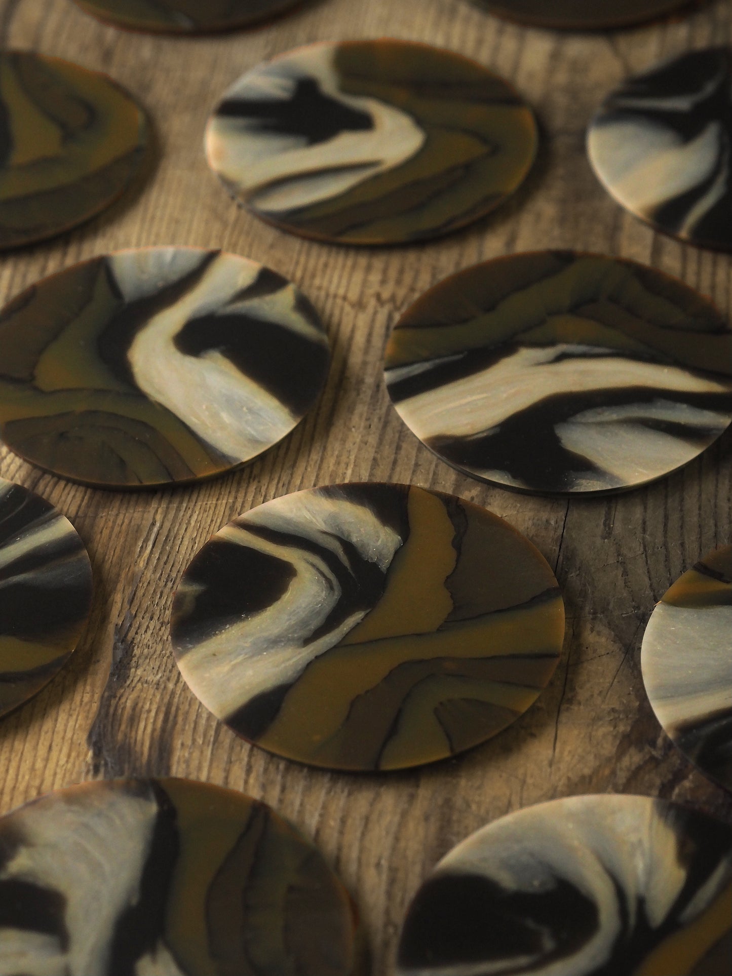 Set of Four Gift-Boxed Tiger's Eye Coasters