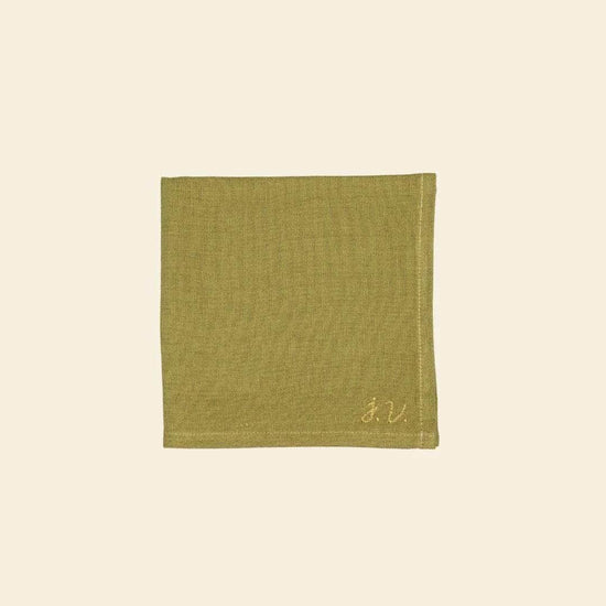 The Olive Green Linen Napkin