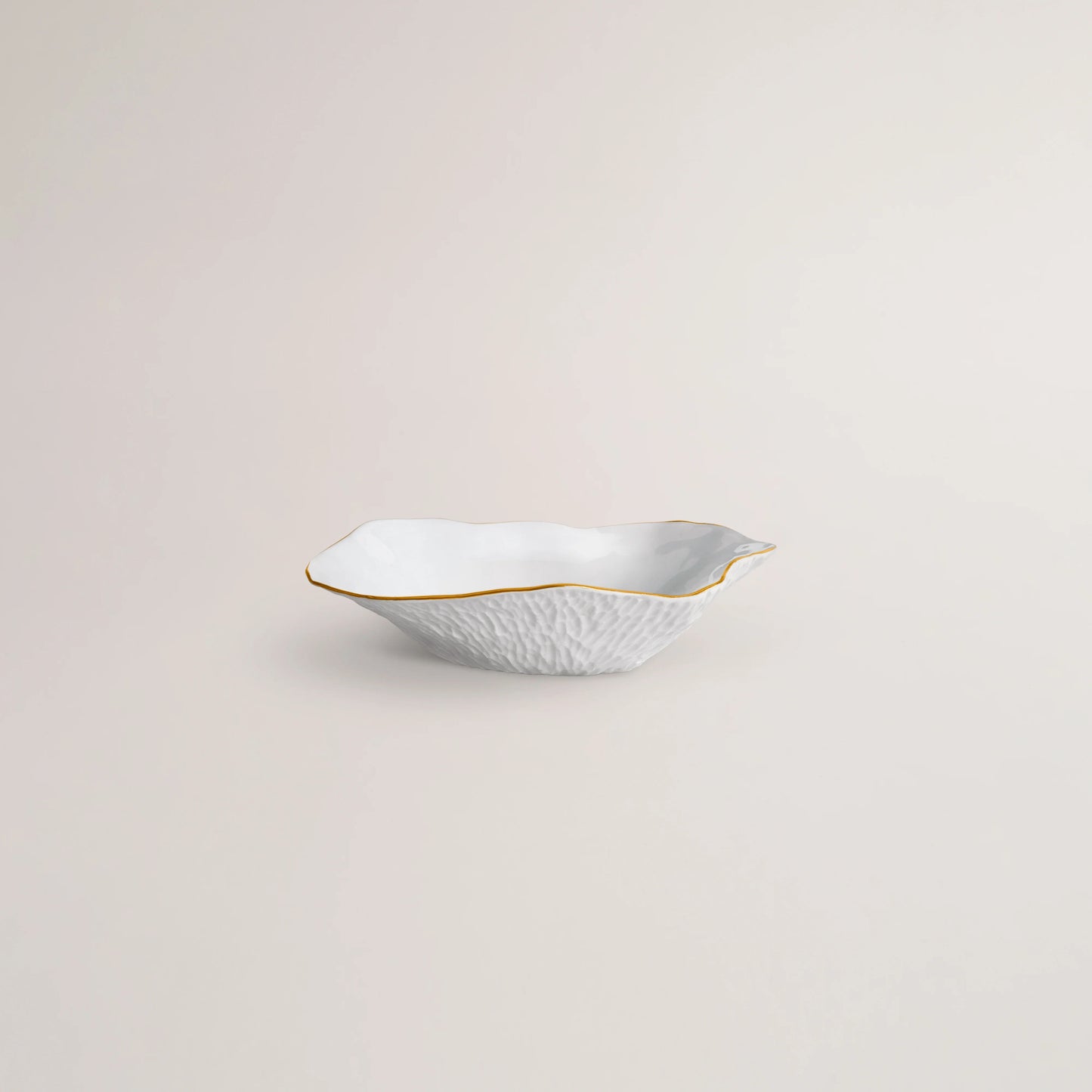 Set of 2 Bowls / White With Gold Rim / Indulge nº9