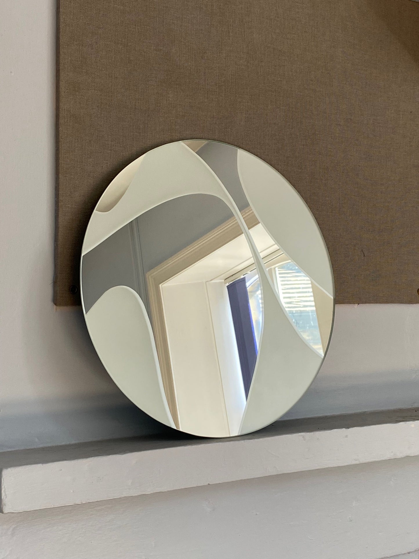 'Curves' Frosted Mirror