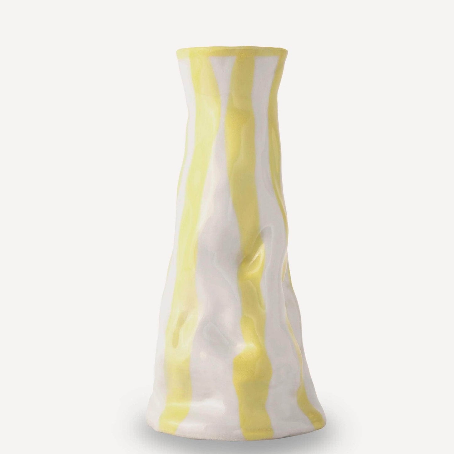 Light Yellow Candy Stripe Vase