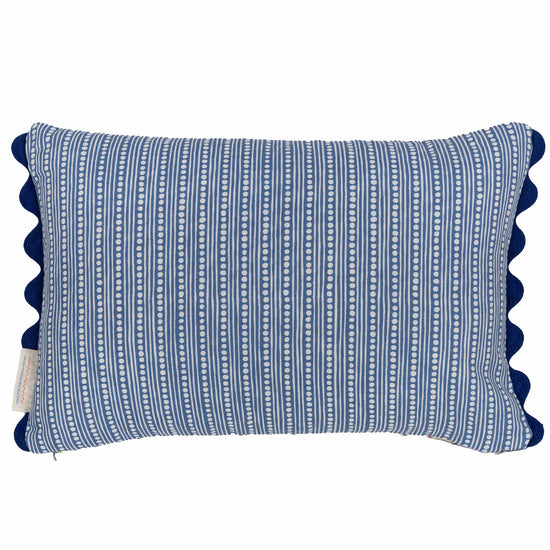 Ginny Gingham Blue Oblong Cushion