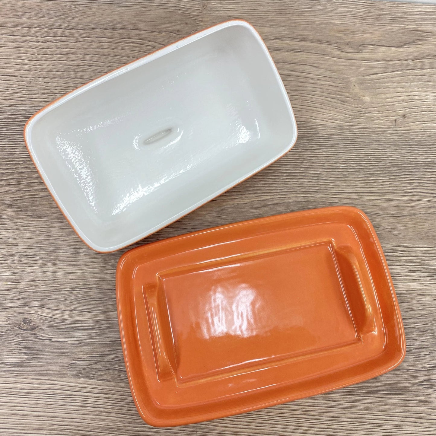 Butter Dish Orange Glaze