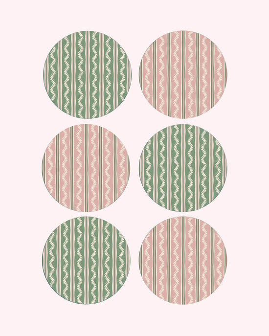 Green & Pink Vines Placemat