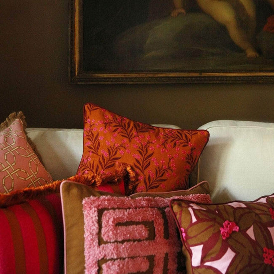 Cushion Audrey Rust & Bordeaux