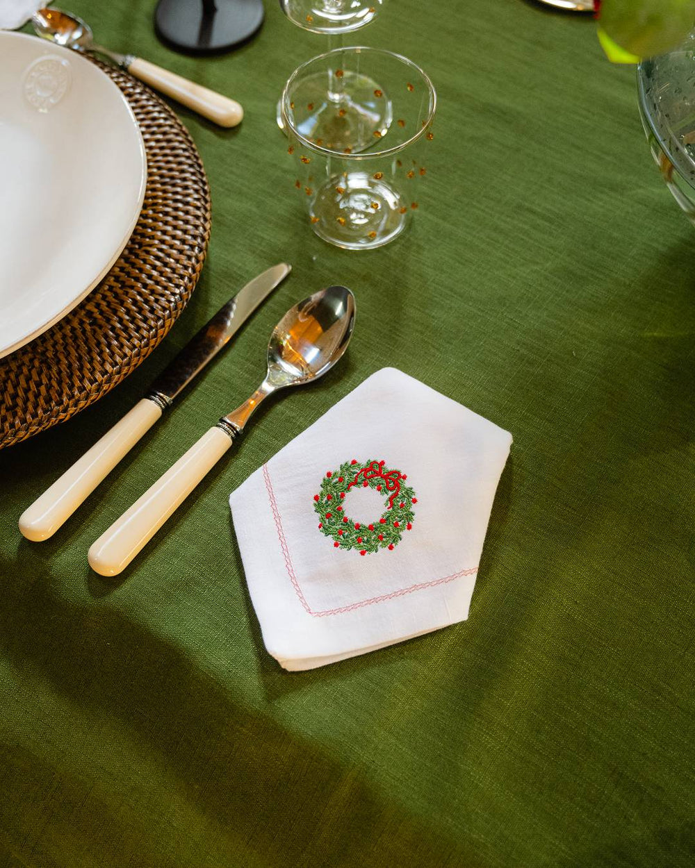 Christmas Wreath Napkin