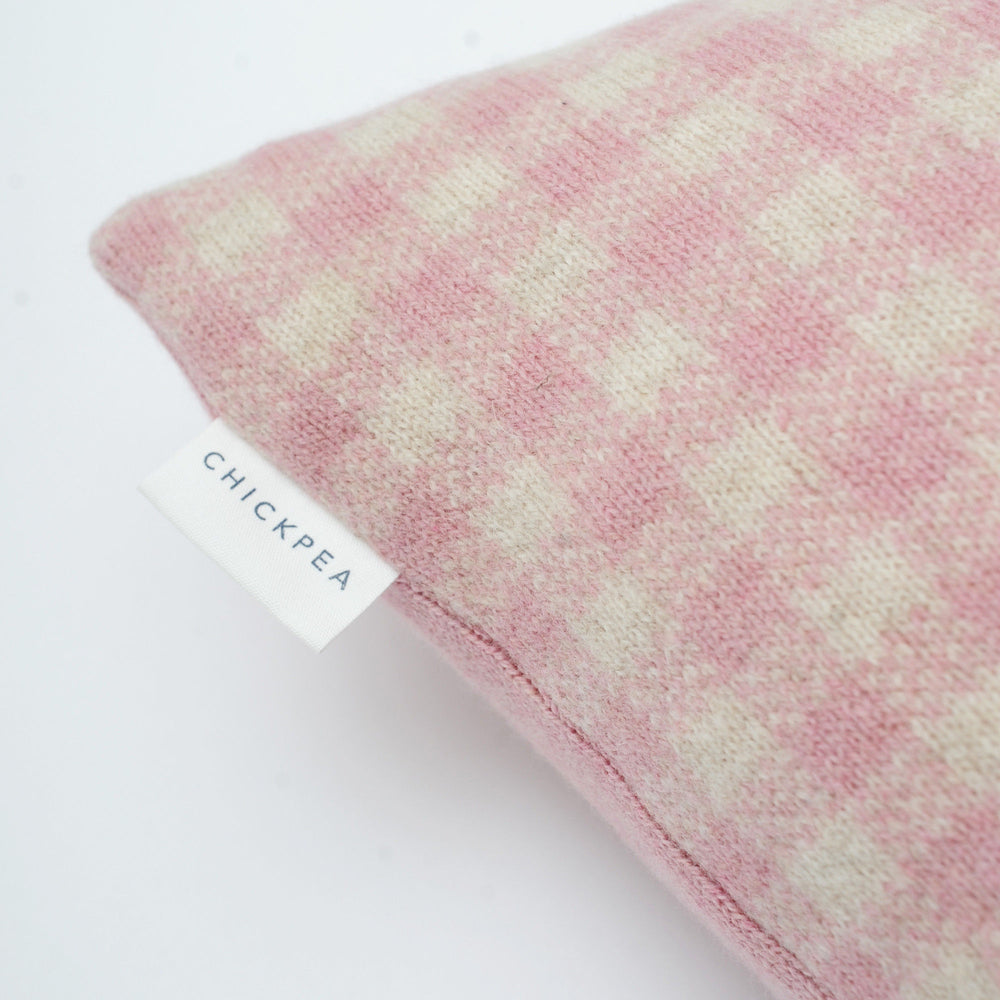 Pink Gingham Cushion