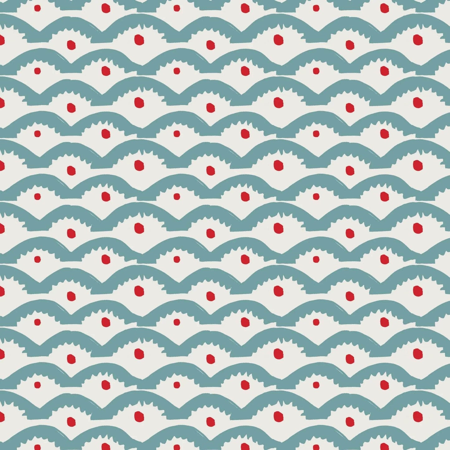 Wiggly Squiggly Wallpaper - Blue and Red