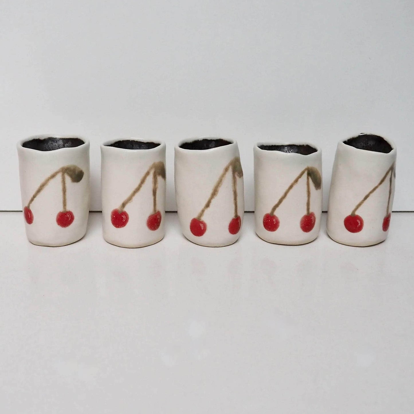 Handmade Mini Ceramic Cherry Vase