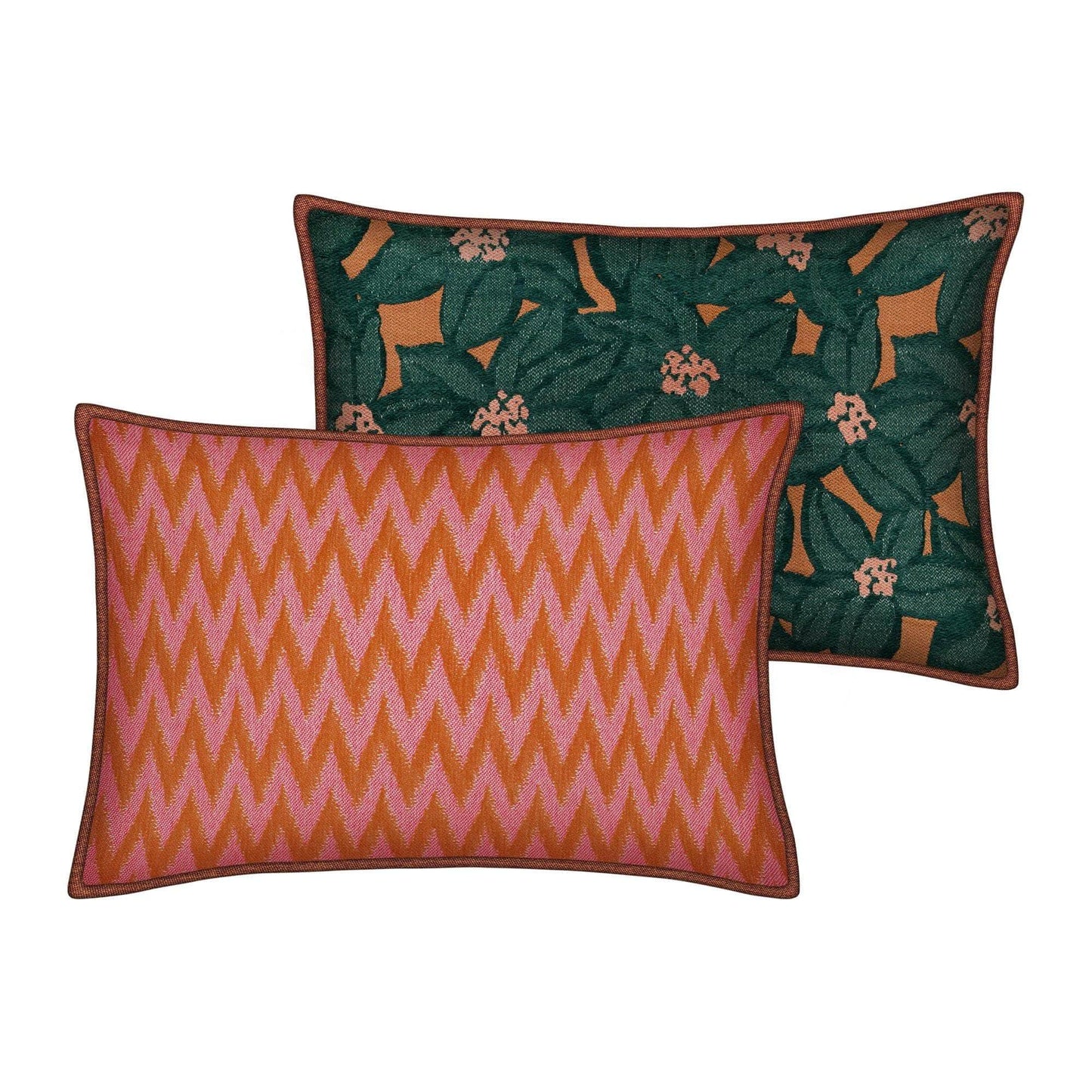 Double Sided Cushion Rosita Orange & Pink x Michelle Orange & Emerald