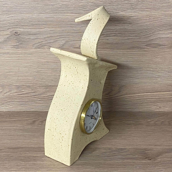 Ceramic Mantel Clock with Enclosed Face