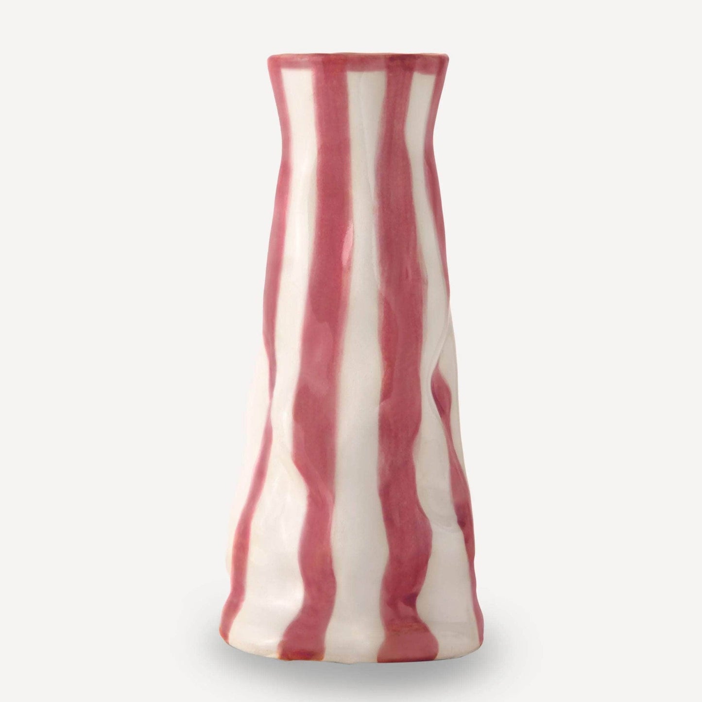 Ruby Candy Stripe Vase