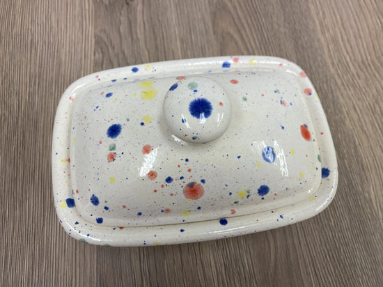 Butter Dish with Lid - Celebration Glaze