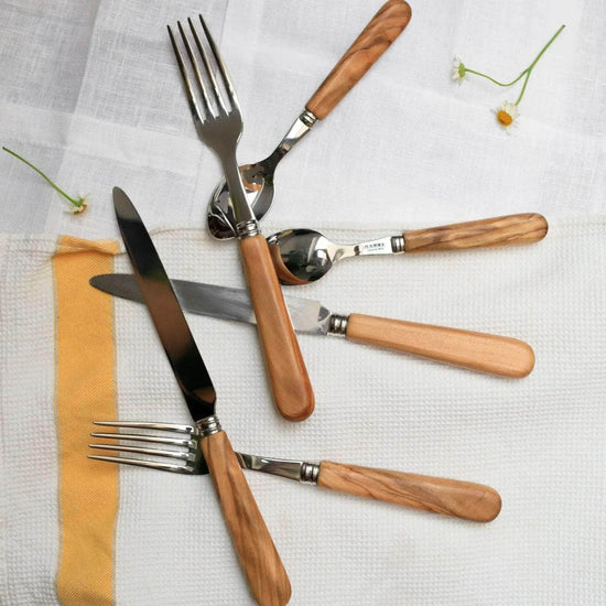 Lavandou 4 Pc Cutlery Set | Olive Wood