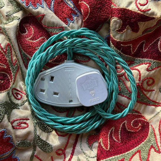 Fabric Extension Cable in Kingfisher