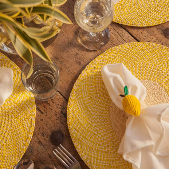 Palmito Lemon Napkin Rings (Set of 4)