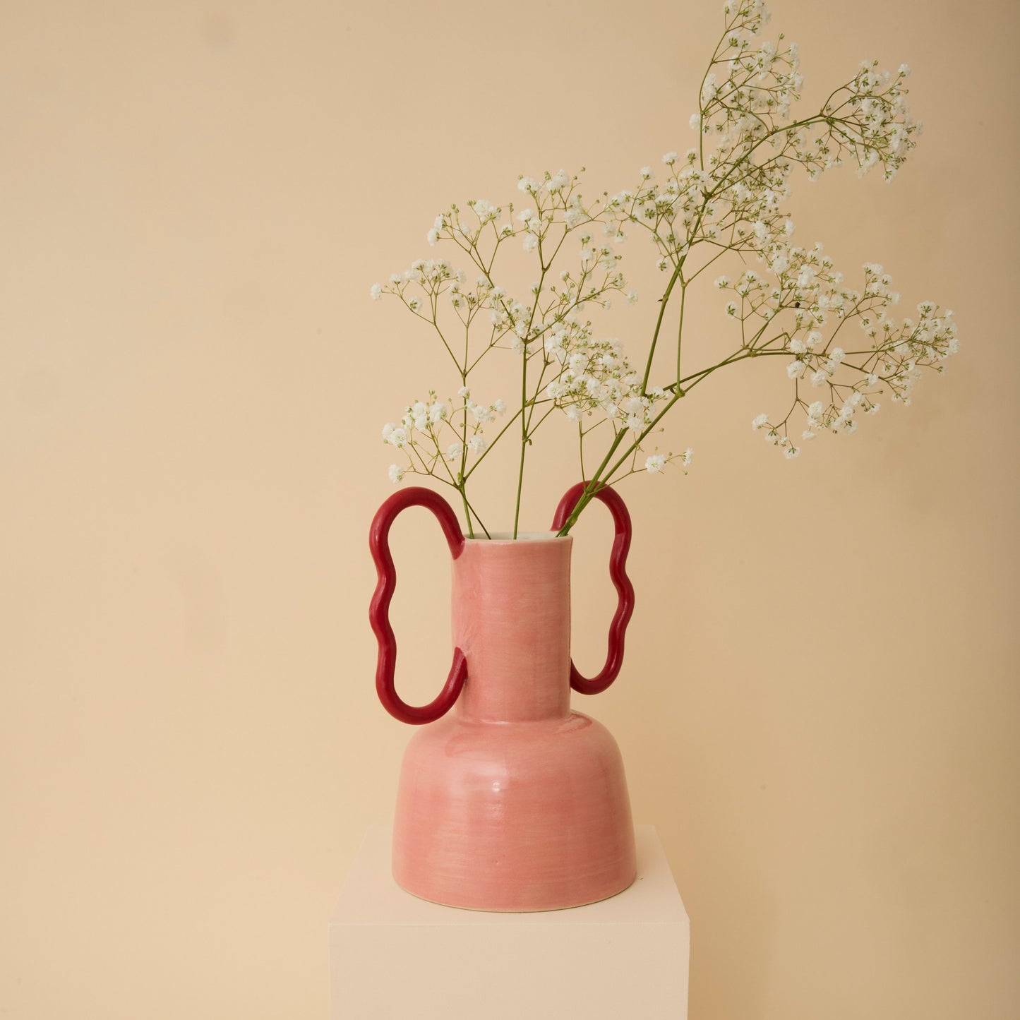 Wiggle Handle Vase - Pink