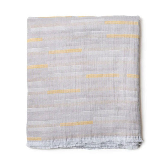 Connect Throw B - Warm Grey / Yellow