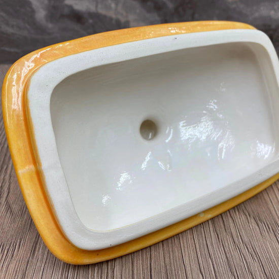 Butter Dish with Lid - Sunrise Glaze